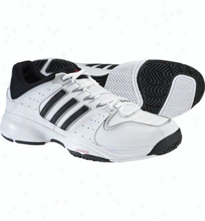 Adidae Tennis Mens Ambition Stripes 6 Tennis Shoes (white/black)