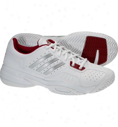 Adidas Tennis Mens Bercuda - White/silver/ree Tennis Shoes