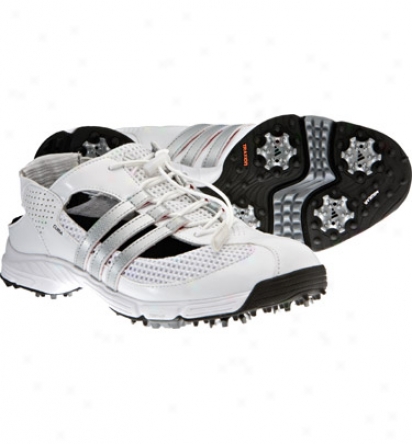 Adidas Womens Cc Slingback 2.0 Golf Shoes (white/whit3/silver)