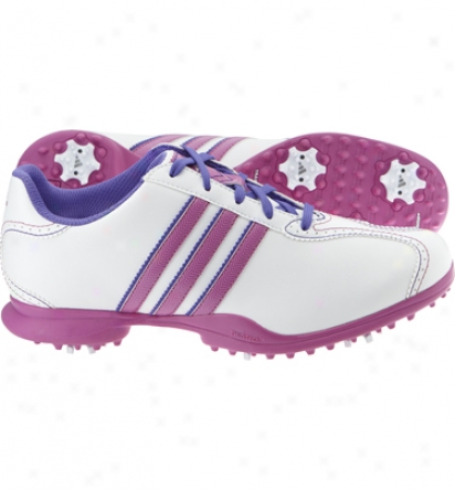 Adidas Womens Driver May S - White/hibiscus/violet Golf Shoes