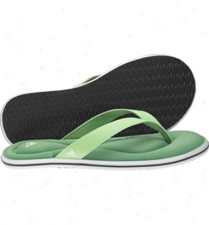 Adidas Womens Juuvi Fitfoam Thongs - Intense Green/white