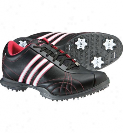 Adidas Womens Signature Natalie Golf Shoes (black/white/hot)