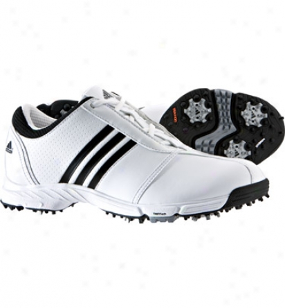 Adidas Womens Tech Response 3.0 Golf Shoes (white/white/black)