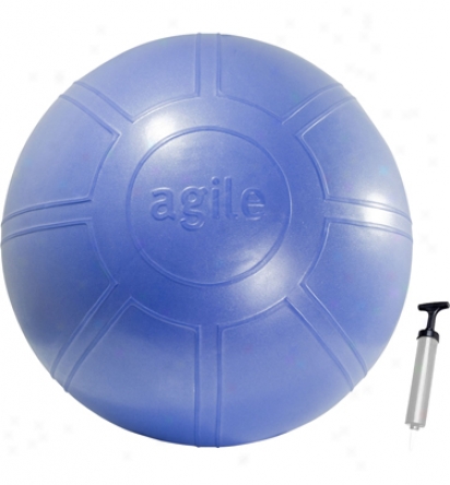 Agile Fitness Anti-burst Gym Ball & 10 In. Pump- 55cm-75cm