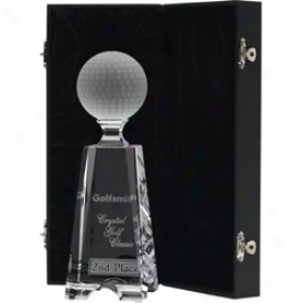 Allstar Awards Logo Crystal Golf Ball Tower Award Medium