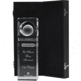 Allstar Awards Loo Crystal Premium Golf Award Small