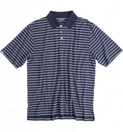 Ashworth Mens Logo Twist Jersey Stripe Polo