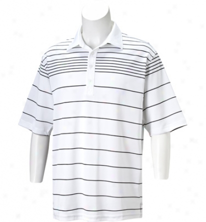 Ashsorth Mens Yarn Dye Repeat Stripe Polo