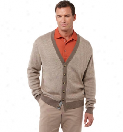 Bobby Jones Mens Birdseye Cardigan Sweater