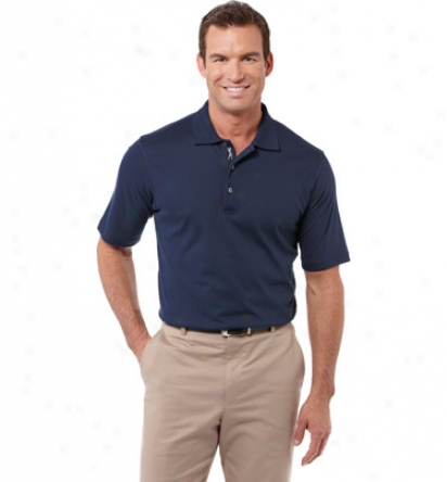 Bobby Jones Mens Solid Liquid Cotton Polo