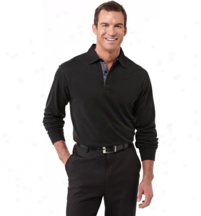 Bugatchi Mens 3-button Self Collar Polo