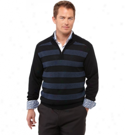 Bugatchi eMs Extrafine Merino Half-zip Mock Sweater