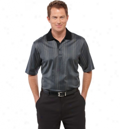 Bugatchi Mens Mercerized Vertical Stripe Polo