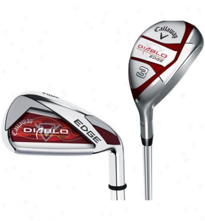 Callaway Diablo Edge Htbrid Combo Iron Set 3h-4h With Graphite Shafts, 5-pw Attending Steel Shafts