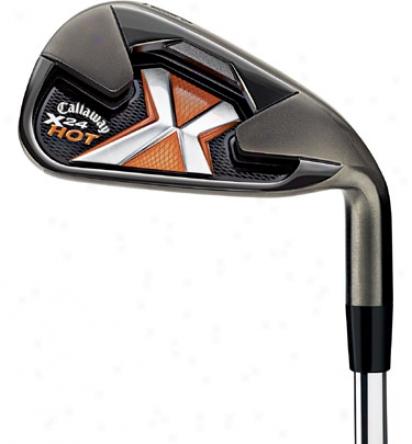 Callaway Pre-owned X-24 Hot Iron Set 4-pw, Sw With Graphite Shafts