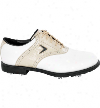 Callaway Womens Ft Chev Tour - White/tan Golf Shoes