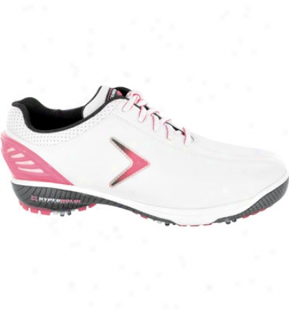 Callaway Womens Hyperbolic Sl - White/pink Golf Shoes