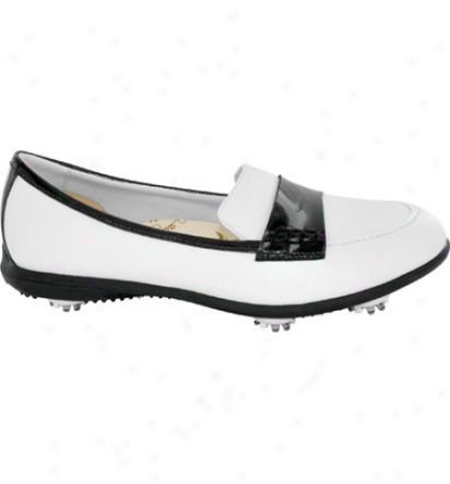 Callaway Womens Moc Golf Shoes (white/black Patent)