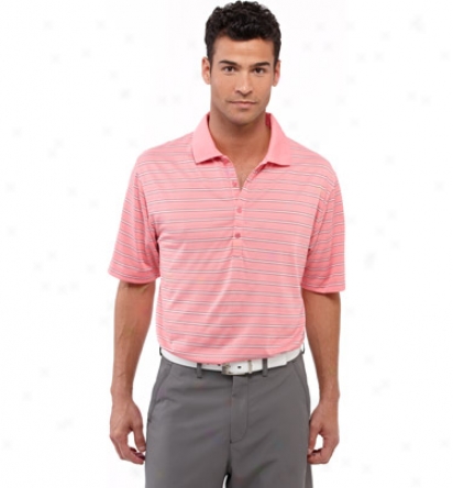 Calvin Klein Mens Stripe Polo With Coolmax