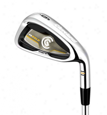 Cleveland Pre-owned Cg Gold Iron Set 4-pw, Gw With Steel Shafts