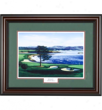 Clubhouse Collection Framed Art - Pebble Beach #18 (24 In. X 30 In.)