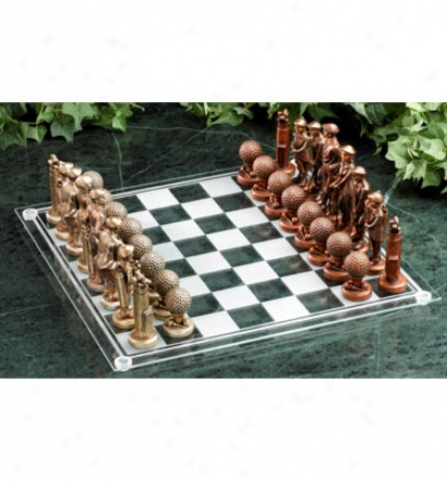 Clubhouse Collection Golf Motif Chess Set