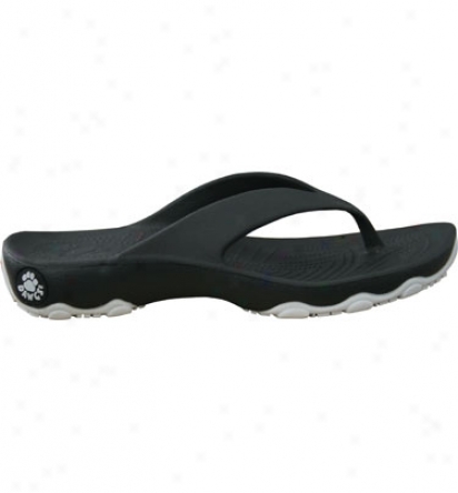 Dawgs Premium Boys Destination Flip Flop - Black/silver Casual Shoe