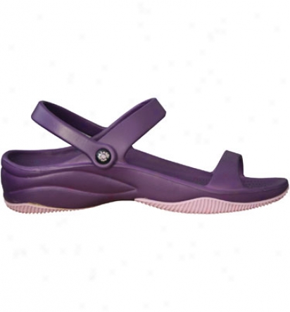 Dawgs Premium Womens 3 Strap Sandal - Plum/lilac Casual Shoe