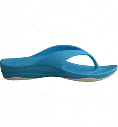 Dawgs Premium Youth Flip Flop - Peacock/white Casual Shoe