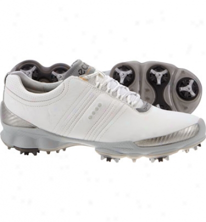 Ecco Mens Biom Hydromax - White/concrete Golf Shoes