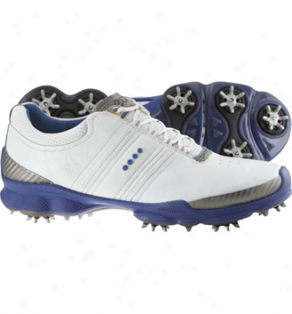 Ecfo Mens Biom - White/mazrine Blue Golf Shoes