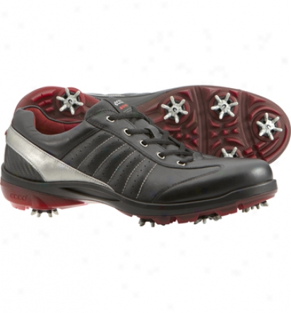 Ecco Mens Cool Iii - Black/silver/brick Golf Shoes