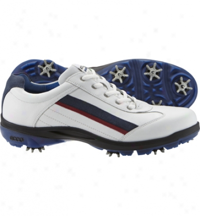 Ecco Mens Cool Iii Hydromax - White/blue/royal Golf Shoes