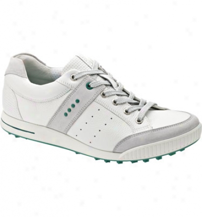 Ecco Mens Golf Street Golf Shoes (concrete/white/cactus)