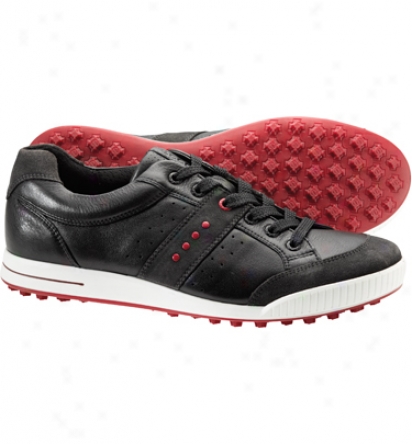 Ecco Mens Golf Street Premier Golf Shoes (mooonless/black/chili Rex)