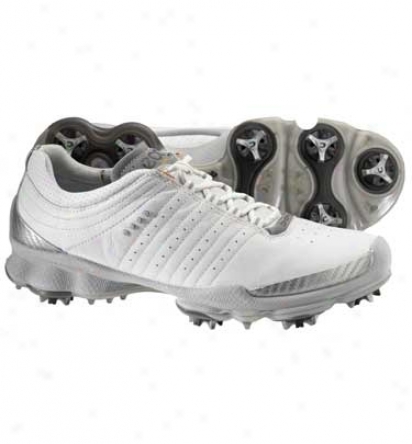 Ecco Womens Biom Hyeromax - Wgite/concrete Golf Shoes