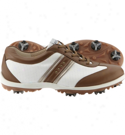 Ecco Womens Cool Hydromax - Sephia/white/ginger Golf Shoes