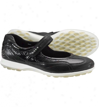 Ecco Womens Fashion Life Maryjane Golf Shoes (black/black)