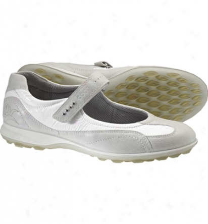 Ecco Womens Fashion Life Maryjane Golf Shoes (shadow White/white)