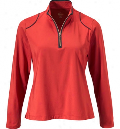 Ep Pro Womens Long Sleeve Tour Tech Zip oMck With Contrasting Pipijg