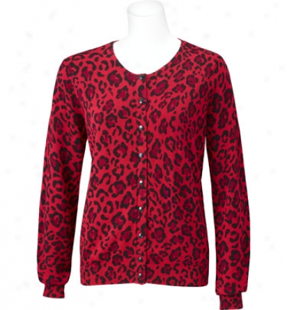 Ep Pr oWomens Longslerve Leopard Print Cardigan