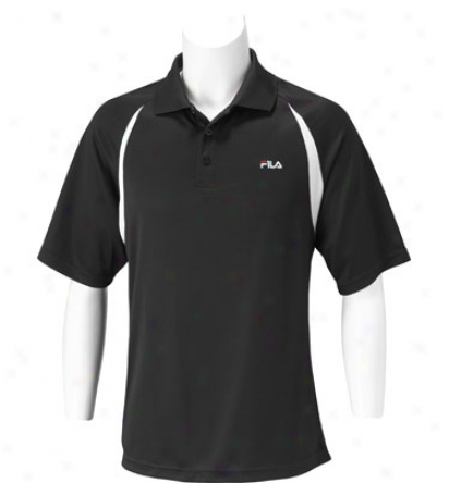 Fila Mens Short Sleeve Performance Colorblockked Polo