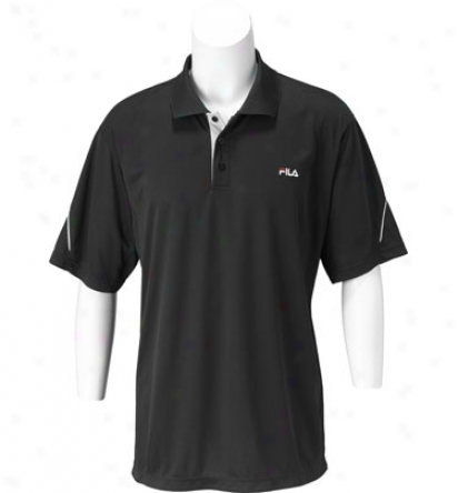 Fila Mens Short Sleeve Performance Piped Polo