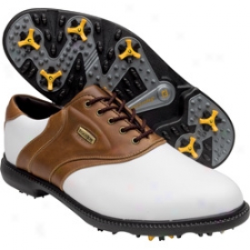 Footjoy Closeout Mens Superlites Golf Shoes (white/taupe) - Fj# 58049