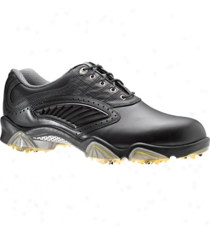 Footjo yCloseout Mens Synr-g Golf Shoes (black/black Vent) - Fm# 53965