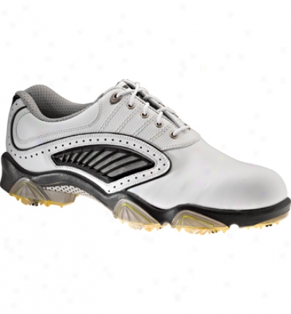 Footjoy Closeout Mens Synr-g Golf Shoes (white/black Veent) - Fj# 53959