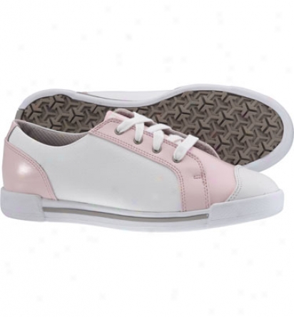 Footjoy Junior Girls - White/pink Athletic Shoe (fj#48202)