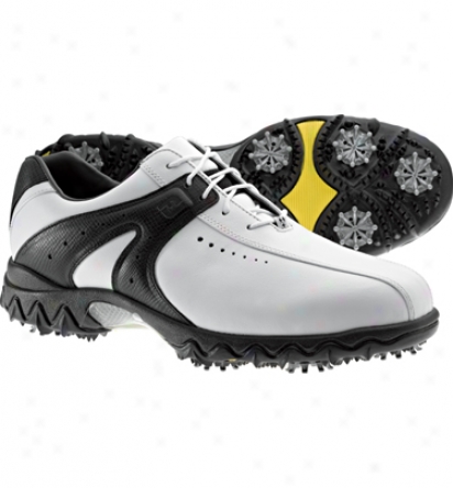 Footjoy Mens Contour Golf Shoes (wwhite/black) - Fj# 54175