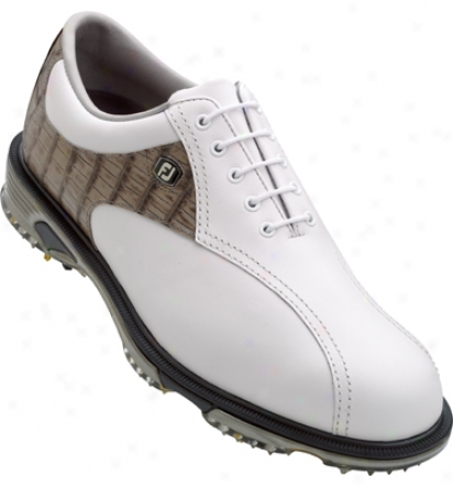 Footjoy Mens Dryjoys Tour Golf Shoes (white/slate) - Fj# 53643
