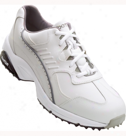 Footjoy Mens Greenjoys Golf Shoes (white/graay) - Fj# 45486